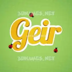 geir in Ladybugs style - 3D name wallpaper