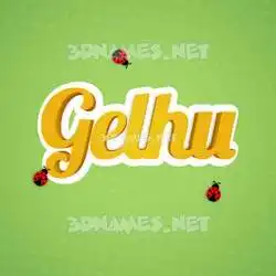 gelhu in Ladybugs style - 3D name wallpaper