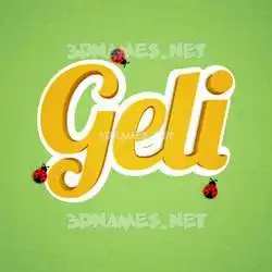 geli in Ladybugs style - 3D name wallpaper