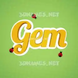 gem in Ladybugs style - 3D name wallpaper