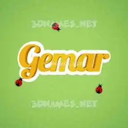 gemar in Ladybugs style - 3D name wallpaper