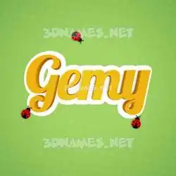 gemy in Ladybugs style - 3D name wallpaper