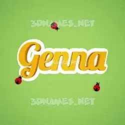 genna in Ladybugs style - 3D name wallpaper