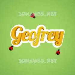 geofrey in Ladybugs style - 3D name wallpaper