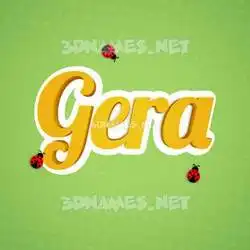 gera in Ladybugs style - 3D name wallpaper