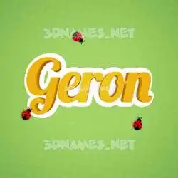 geron in Ladybugs style - 3D name wallpaper