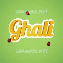 ghali in Ladybugs style - 3D name wallpaper