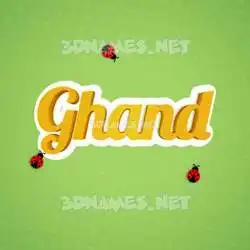 ghand in Ladybugs style - 3D name wallpaper