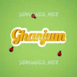 ghanjum in Ladybugs style - 3D name wallpaper
