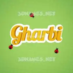 gharbi in Ladybugs style - 3D name wallpaper