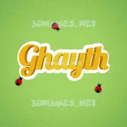 ghayth in Ladybugs style - 3D name wallpaper