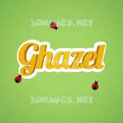 ghazel in Ladybugs style - 3D name wallpaper
