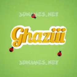 ghaziii in Ladybugs style - 3D name wallpaper