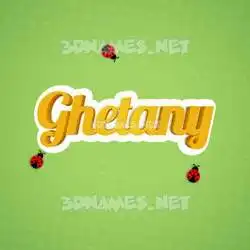 ghetany in Ladybugs style - 3D name wallpaper