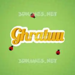 ghratuu in Ladybugs style - 3D name wallpaper