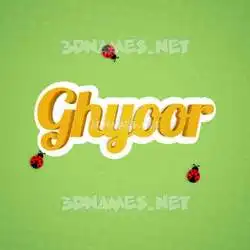 ghyoor in Ladybugs style - 3D name wallpaper