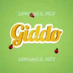 giddo in Ladybugs style - 3D name wallpaper