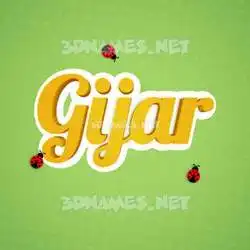 gijar in Ladybugs style - 3D name wallpaper