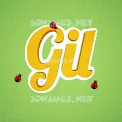 gil in Ladybugs style - 3D name wallpaper