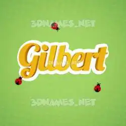 gilbert in Ladybugs style - 3D name wallpaper