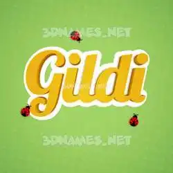 gildi in Ladybugs style - 3D name wallpaper