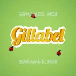 gillabel in Ladybugs style - 3D name wallpaper