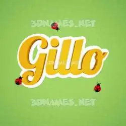 gillo in Ladybugs style - 3D name wallpaper