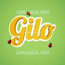 gilo in Ladybugs style - 3D name wallpaper
