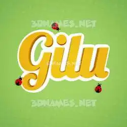 gilu in Ladybugs style - 3D name wallpaper