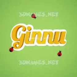 ginnu in Ladybugs style - 3D name wallpaper