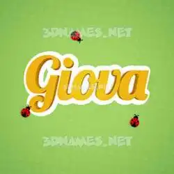 giova in Ladybugs style - 3D name wallpaper
