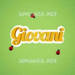 giovani in Ladybugs style - 3D name wallpaper