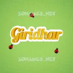 giridhar in Ladybugs style - 3D name wallpaper