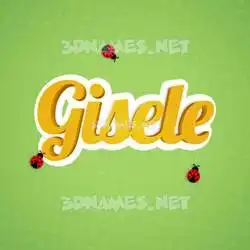 gisele in Ladybugs style - 3D name wallpaper
