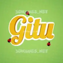 gitu in Ladybugs style - 3D name wallpaper