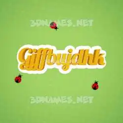 gjffbujdhk in Ladybugs style - 3D name wallpaper