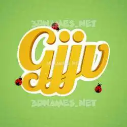 gjjv in Ladybugs style - 3D name wallpaper