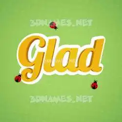 glad in Ladybugs style - 3D name wallpaper