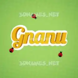 gnanu in Ladybugs style - 3D name wallpaper