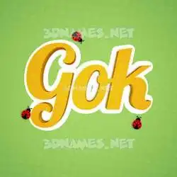gok in Ladybugs style - 3D name wallpaper