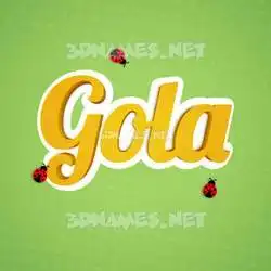 gola in Ladybugs style - 3D name wallpaper