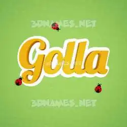 golla in Ladybugs style - 3D name wallpaper
