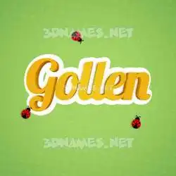 gollen in Ladybugs style - 3D name wallpaper