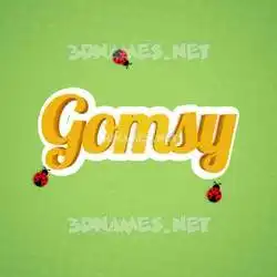 gomsy in Ladybugs style - 3D name wallpaper