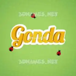 gonda in Ladybugs style - 3D name wallpaper
