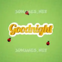 goodnight in Ladybugs style - 3D name wallpaper