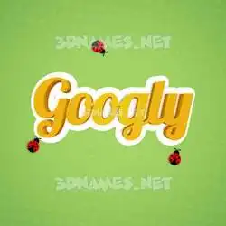googly in Ladybugs style - 3D name wallpaper