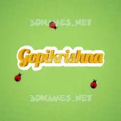 gopikrishna in Ladybugs style - 3D name wallpaper
