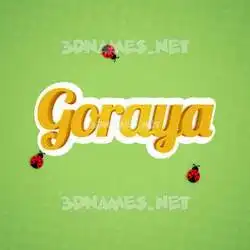 goraya in Ladybugs style - 3D name wallpaper