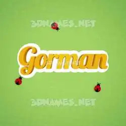 gorman in Ladybugs style - 3D name wallpaper